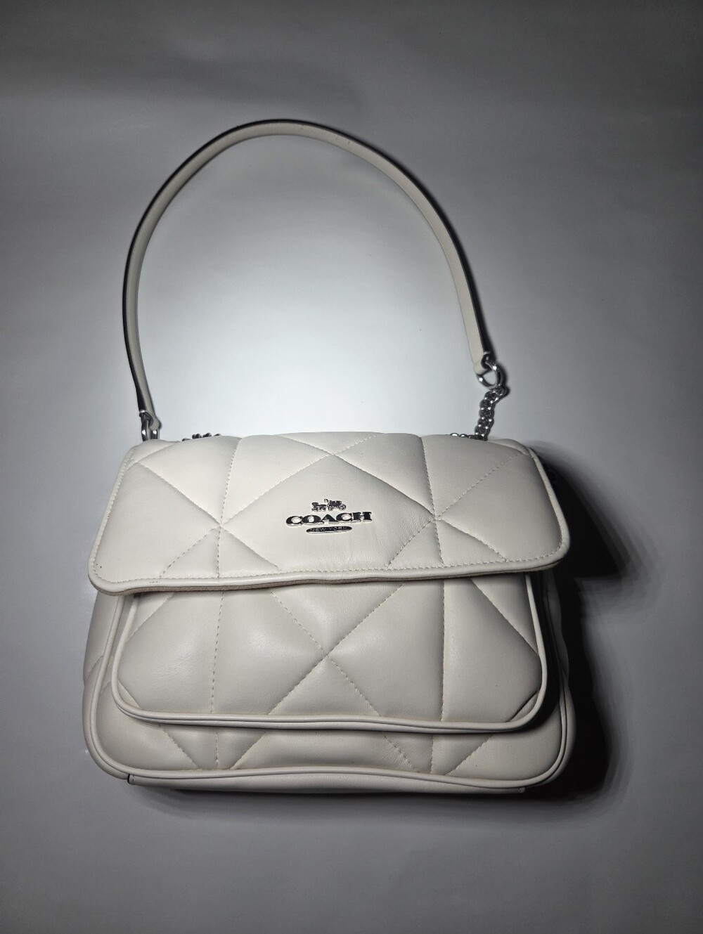 New Coach Klare puffy cream bag